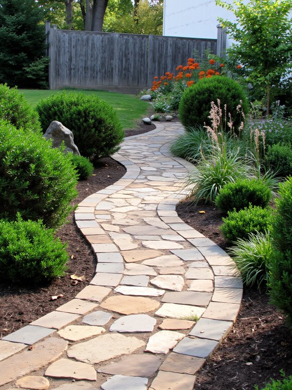 pavers enhance sloped paths