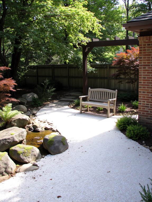 peaceful meditative garden retreat