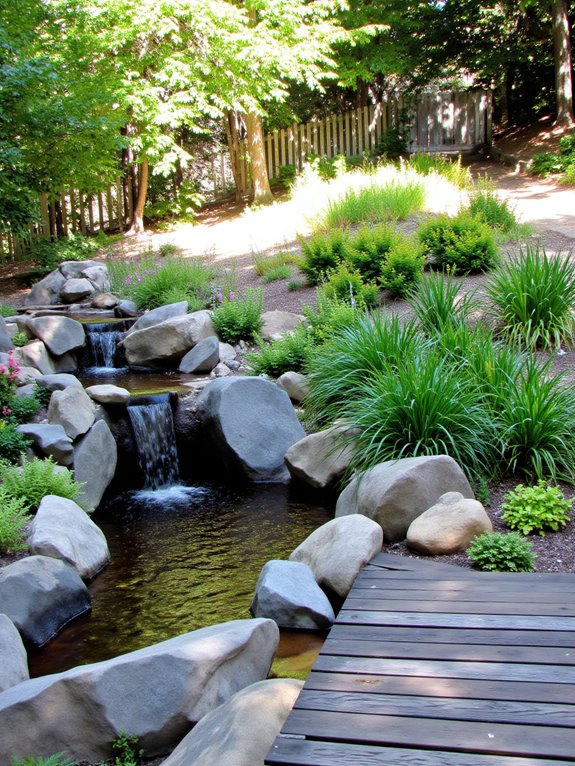 peaceful water garden retreat