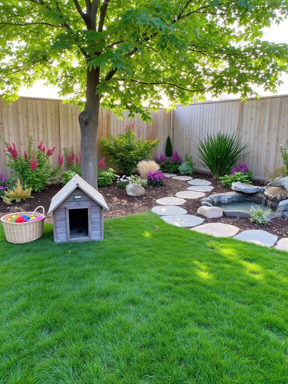 pet friendly grassy play area
