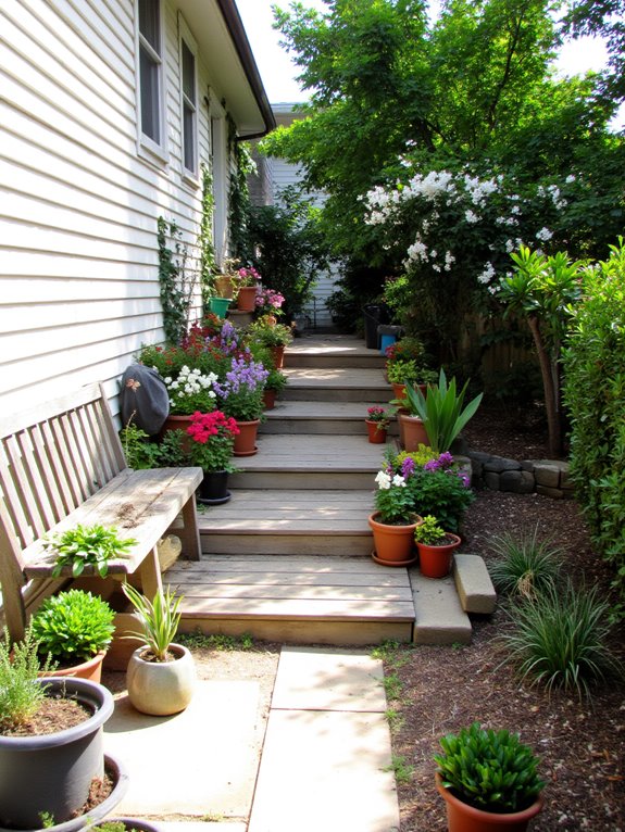 potted plants define spaces