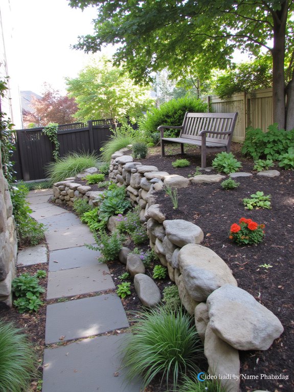 retaining wall for landscaping