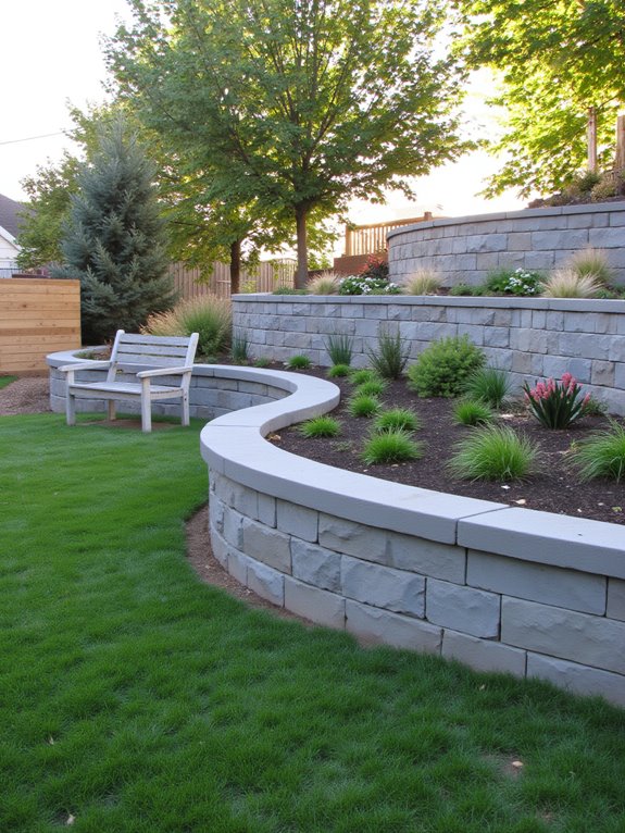 retaining walls enhance landscapes