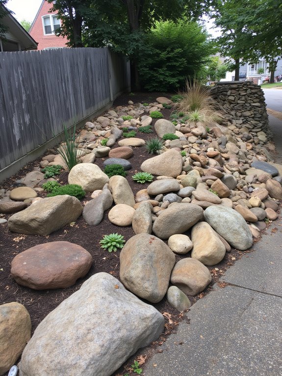 rock garden for stability