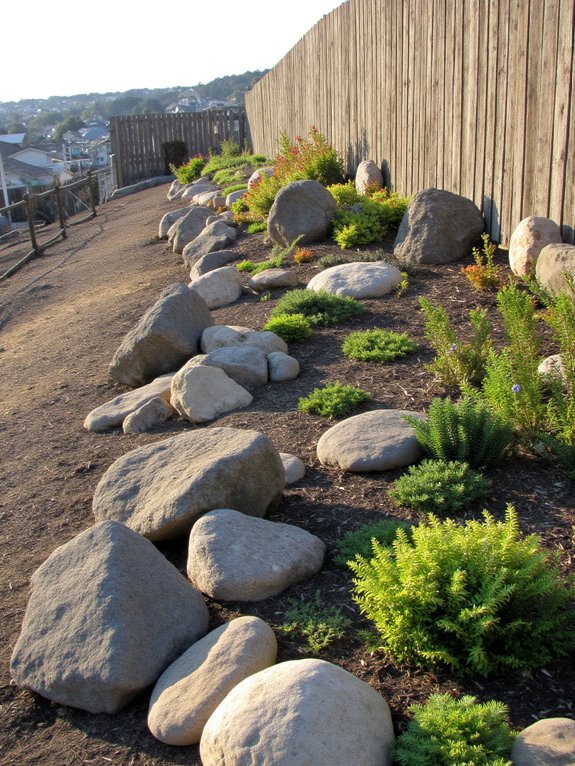 rock garden with succulents