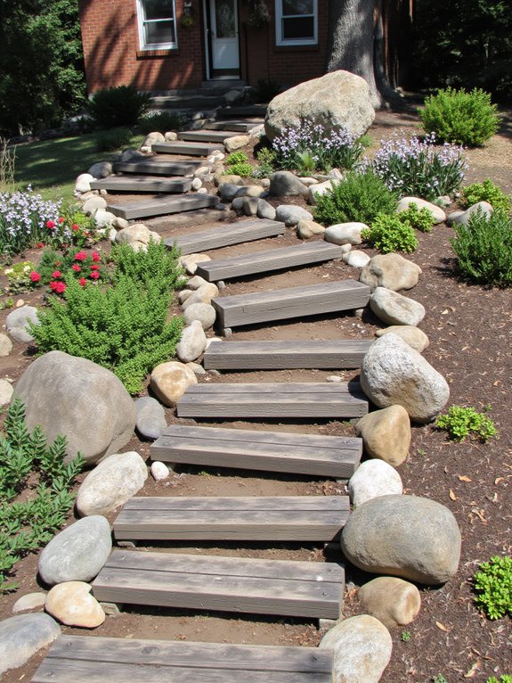 rock gardens enhance slopes