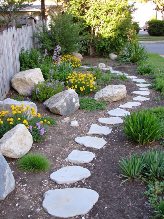 rocks enhance garden aesthetics