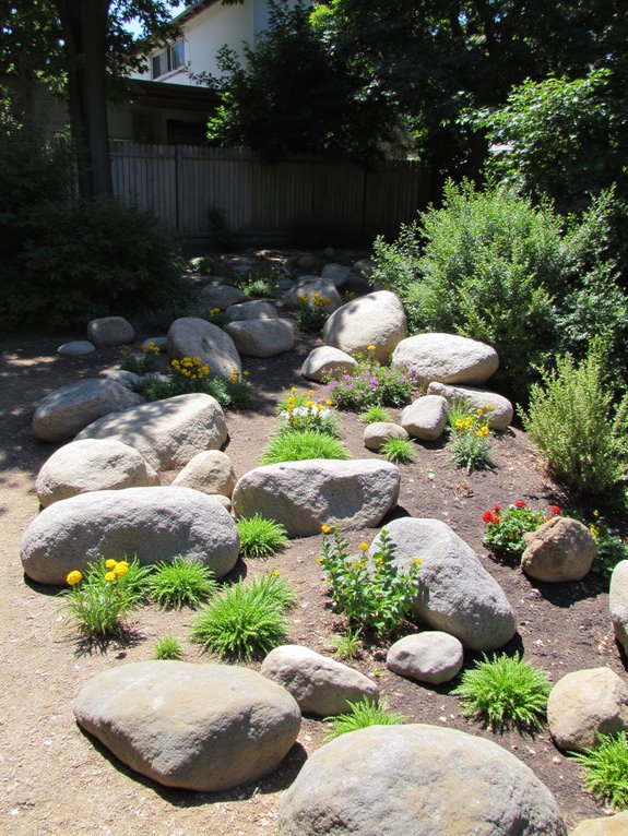 rocks enhance slope stability