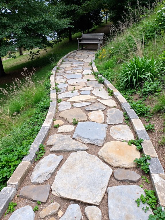 rustic natural stone paths