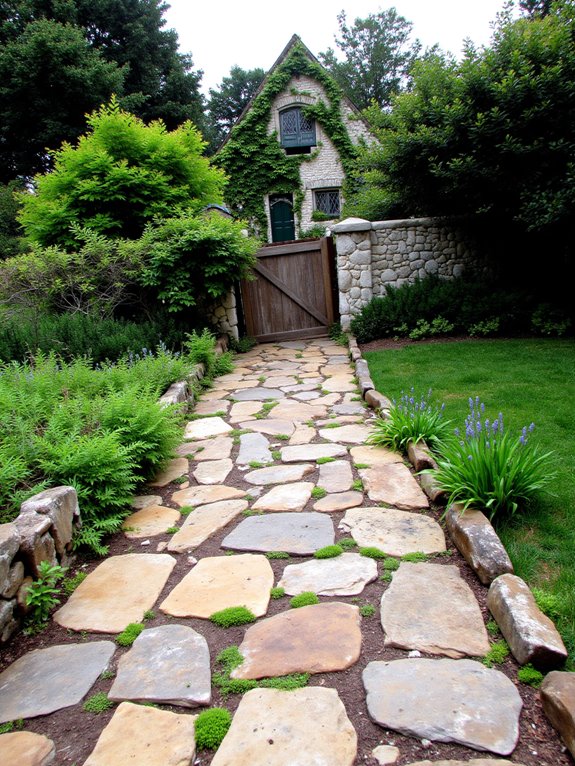 rustic natural stone pathway