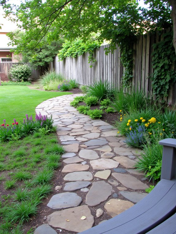 rustic natural stone pathway