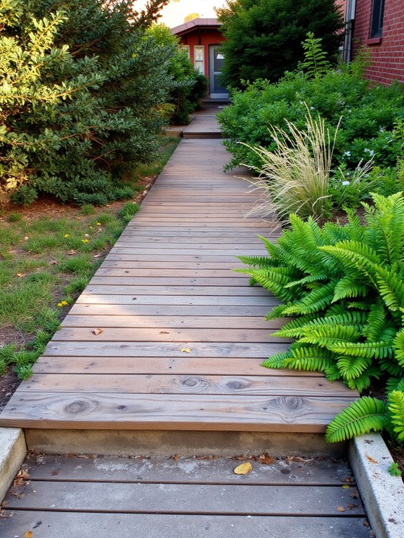rustic wooden walkway charm