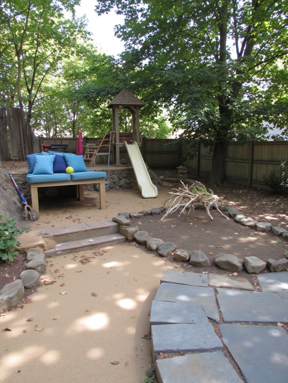 safe fun sloped play area