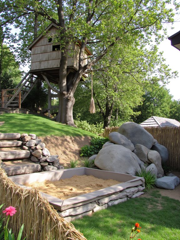 safe shaded flat play area