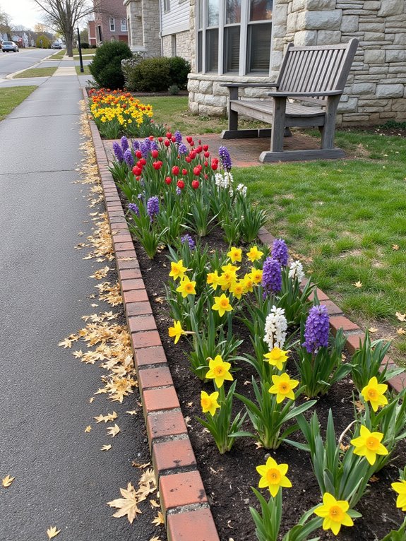seasonal flower bed variety