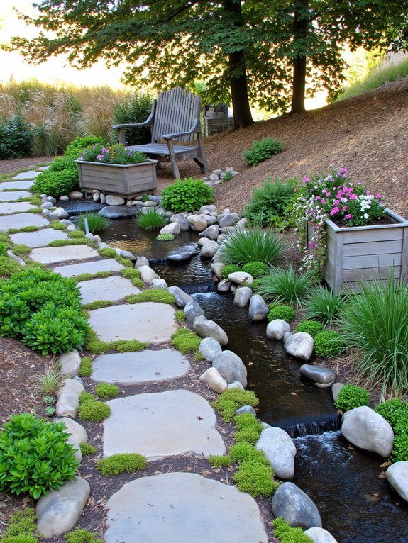 serene hillside garden retreat
