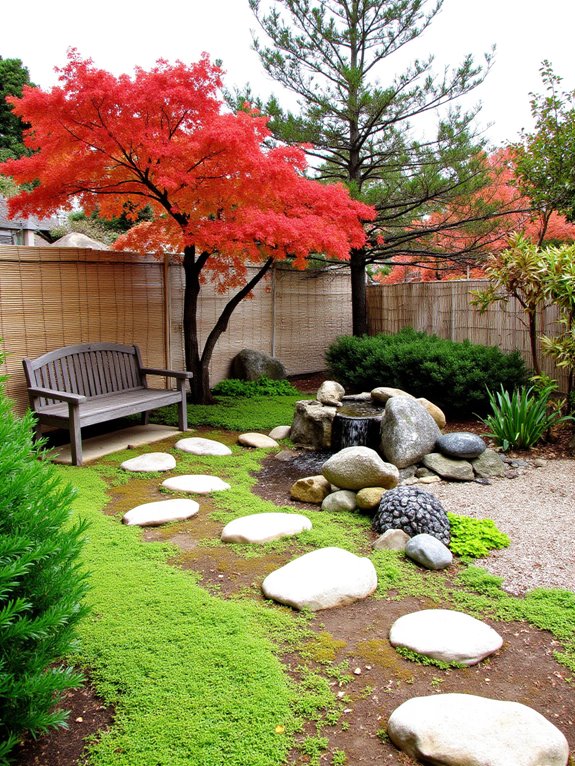 serene hillside zen garden