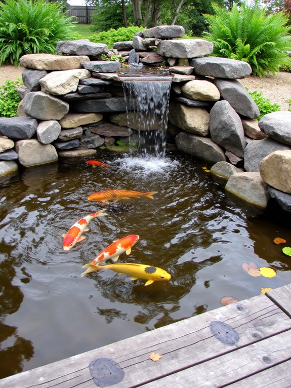 serene pond waterfall ecosystem