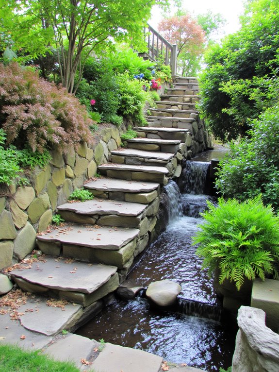 serene water garden ambiance