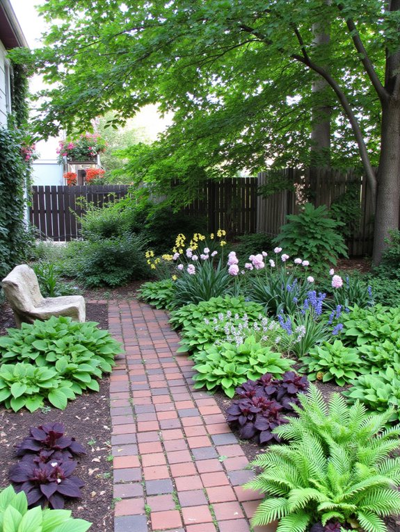shade tolerant perennial garden blooms