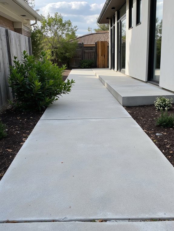 sleek durable concrete walkway