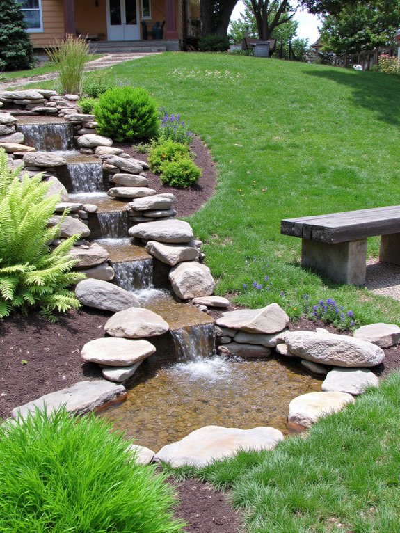 soothing water feature installation