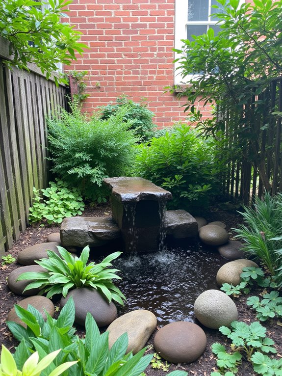soothing water garden feature
