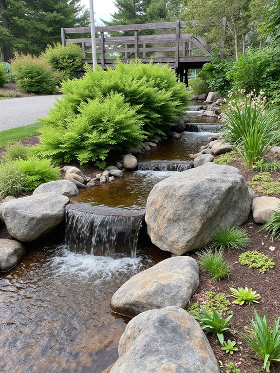 soothing waterfall in nature
