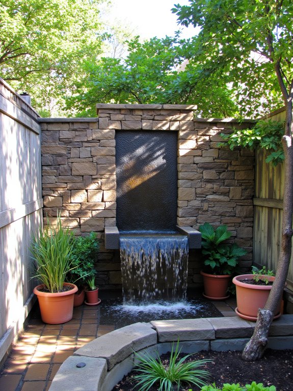 space saving serene water features