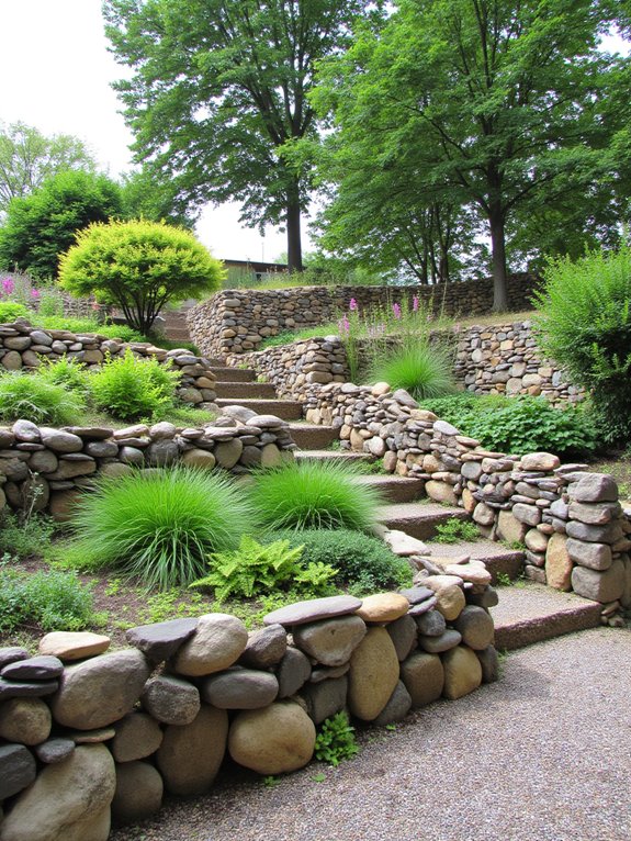 stone walls enhance landscaping