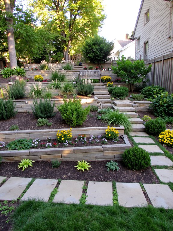 stunning functional terraced gardens