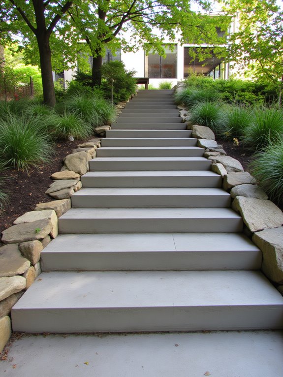 stylish customizable concrete steps