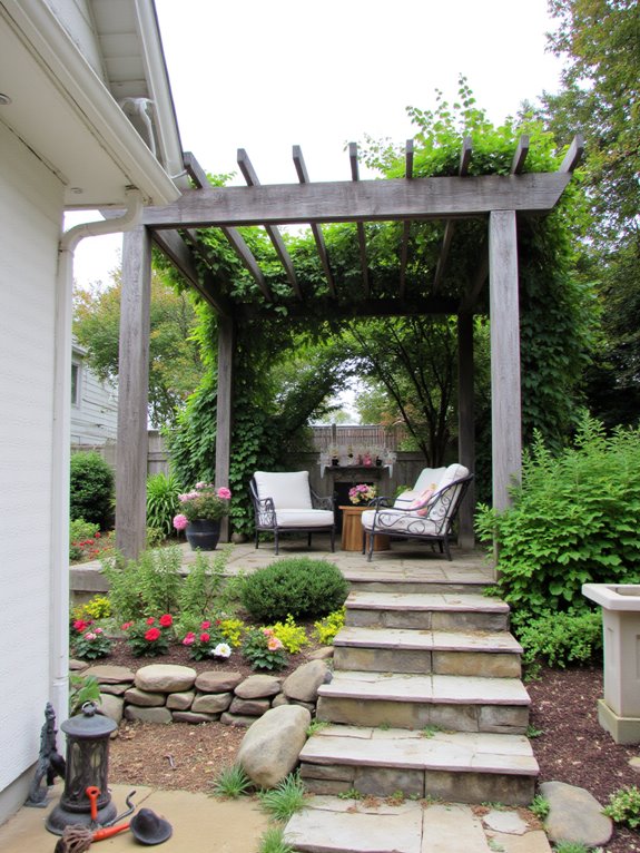 stylish pergola for relaxation