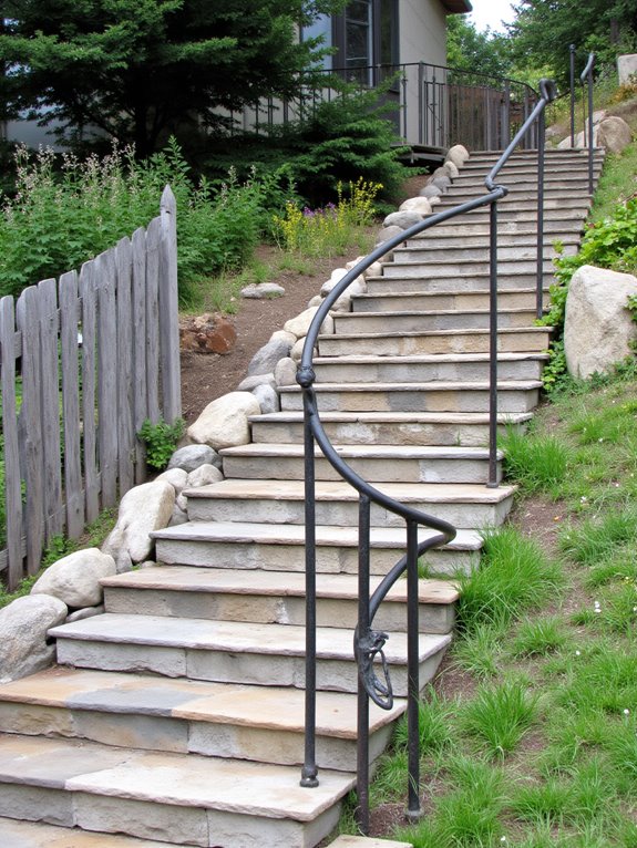 stylish safety with handrails