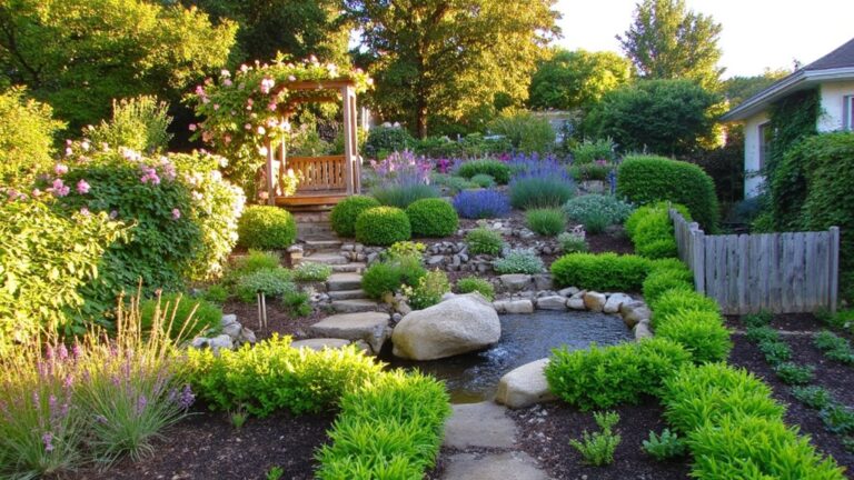 stylish sloped garden designs
