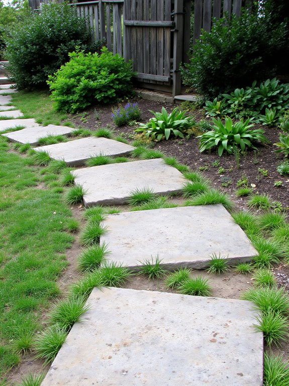 stylish stone pathways enhance landscape