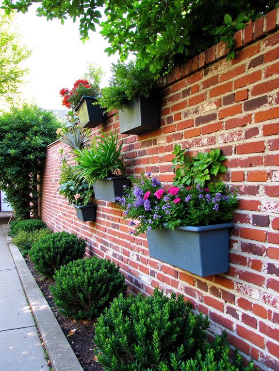 stylish vertical planters installation