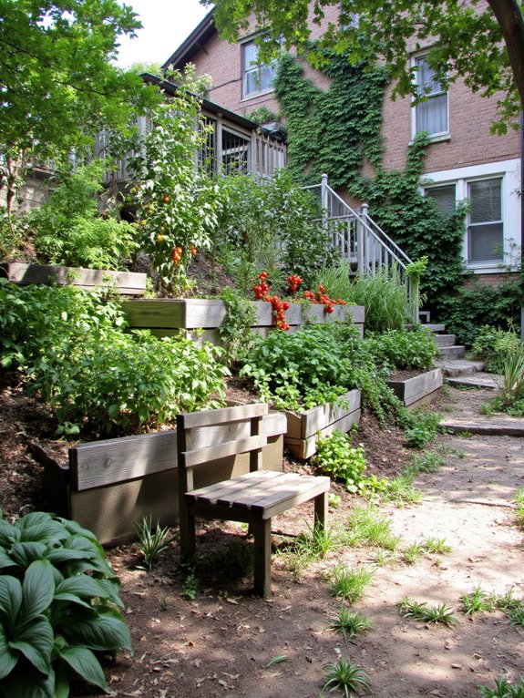 terraced beds for edibles
