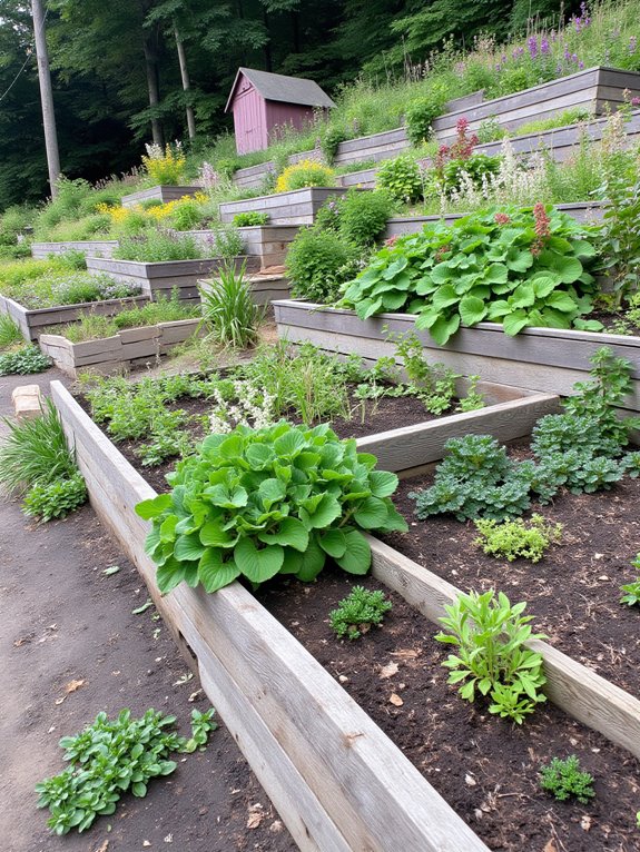 terraced garden beds stability