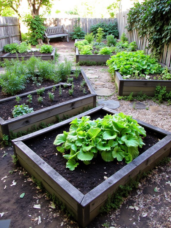 terraced garden for vegetables
