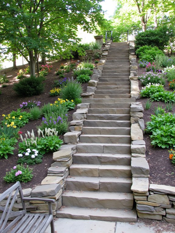 terraced garden step design