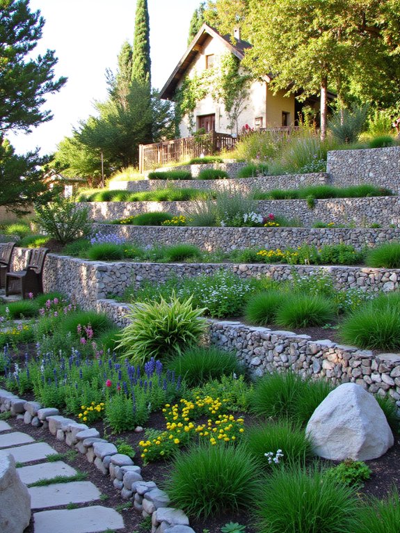 terraced garden visual interest