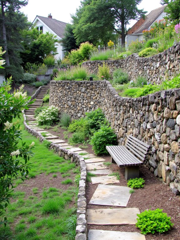 terraced gardens enhance hillside beauty