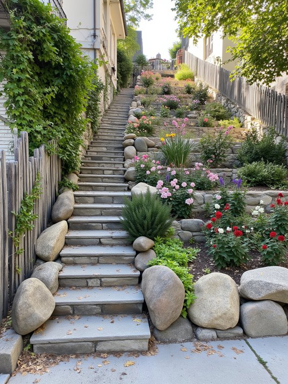 terraced hillside garden design