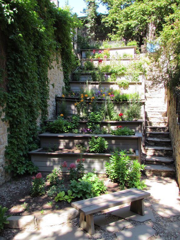 terraced planters enhance gardening efficiency