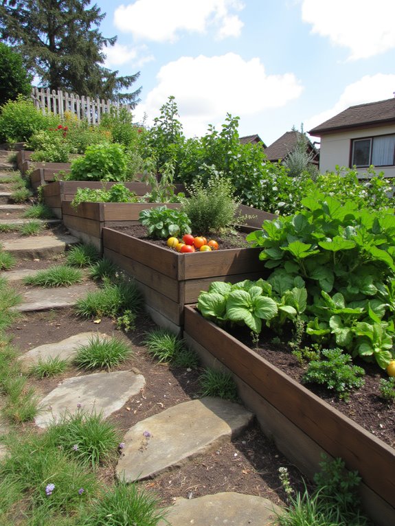 terraced vegetable garden design