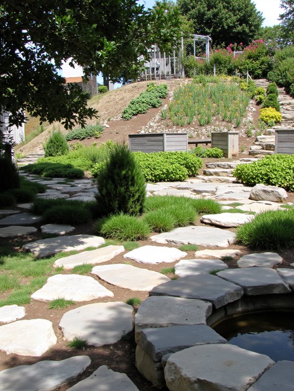 terracing creates functional spaces