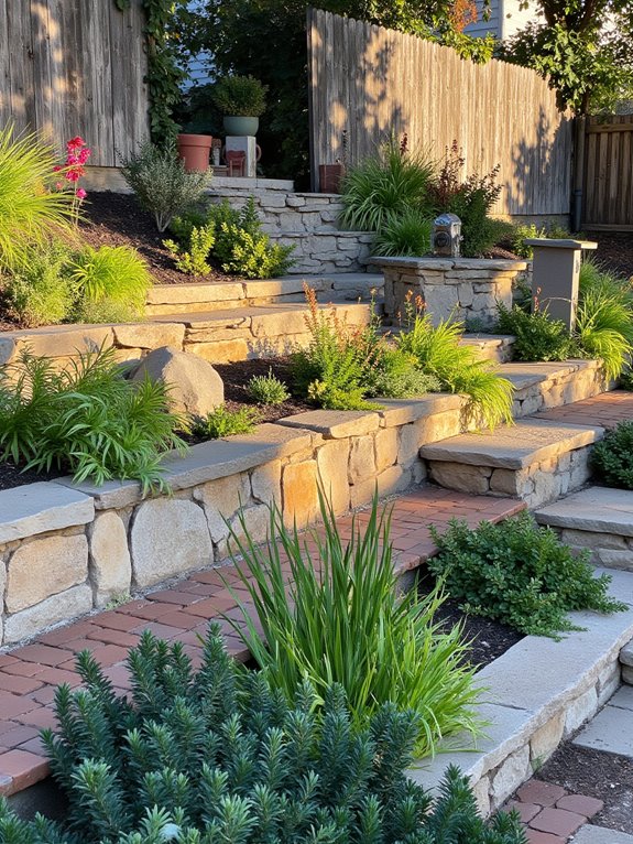 terracing enhances garden aesthetics