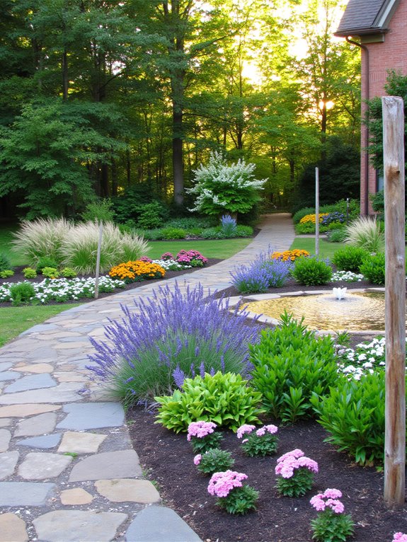 themed driveway garden ideas