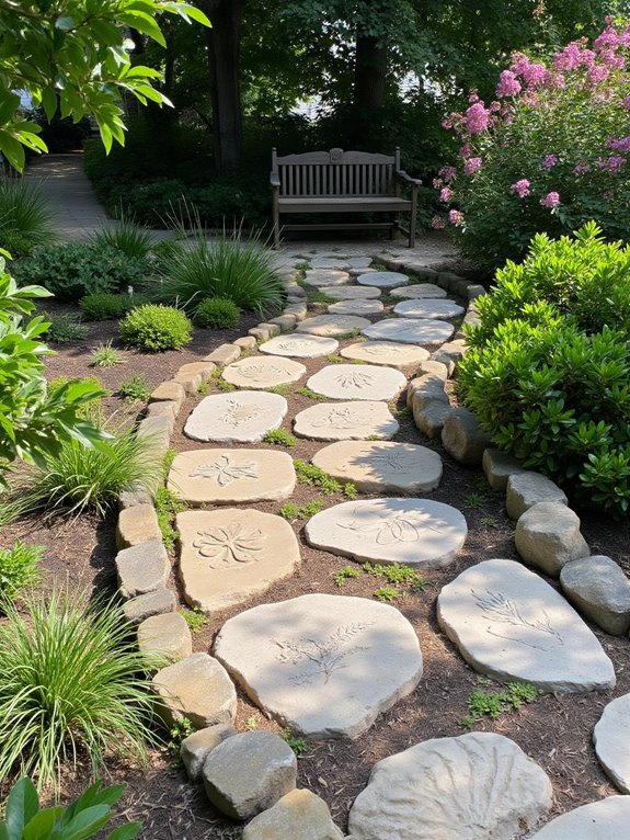 themed garden stepping stones